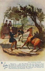 In Dickens Land - Die Pickwick-Papiere Postkarte, ca. 1905